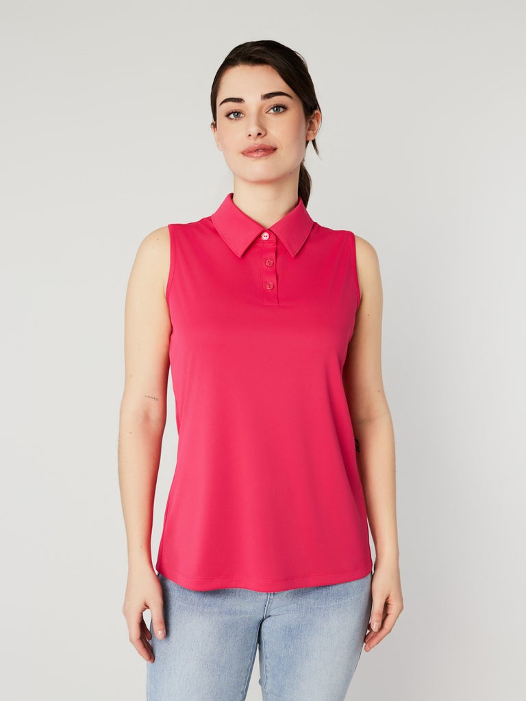 Women's sleeveless polo shirt