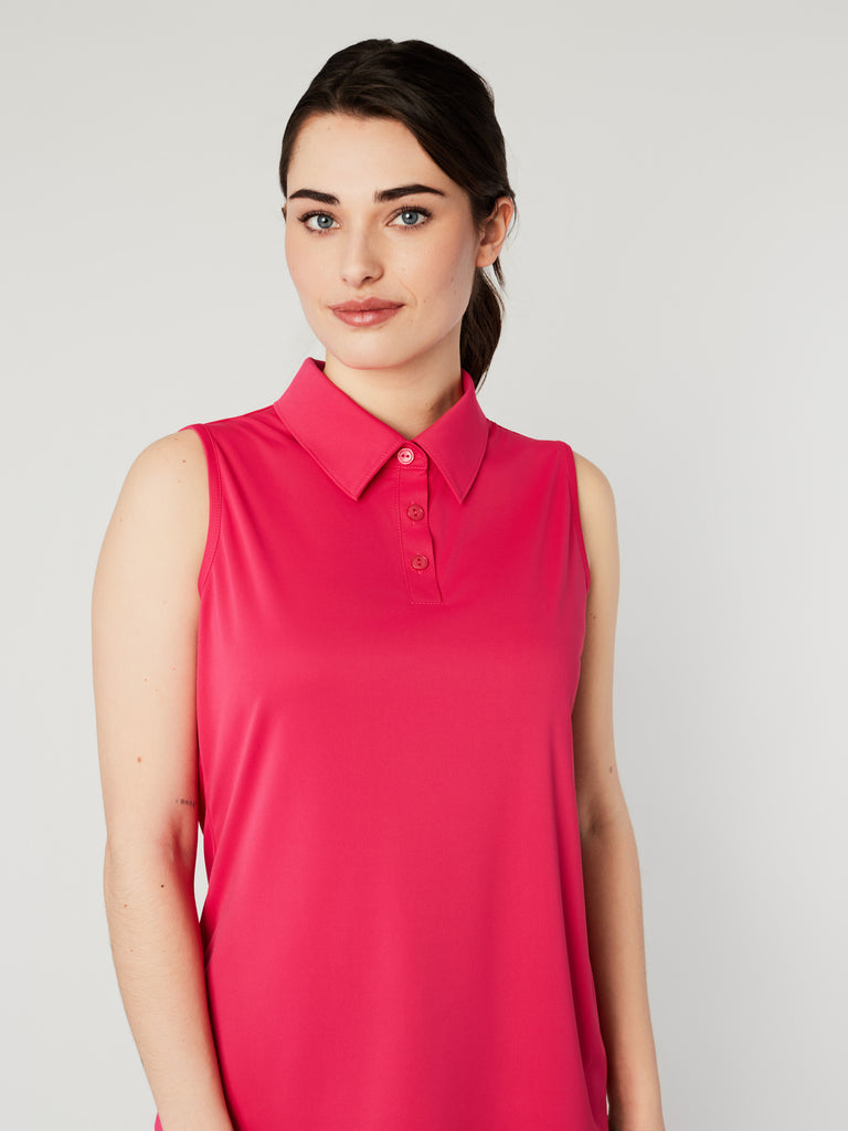 Women's sleeveless polo shirt
