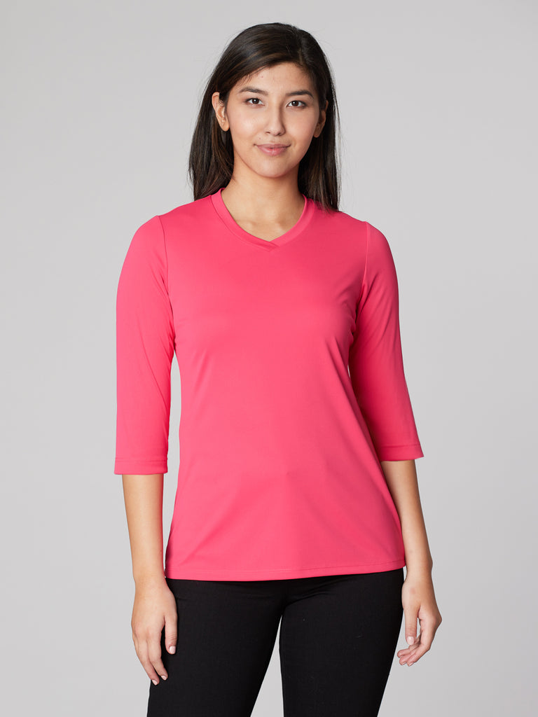 Women's v-neck T-shirt 3/4 sleeves