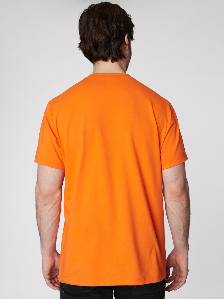 Round neck cotton T-shirt, short sleeves